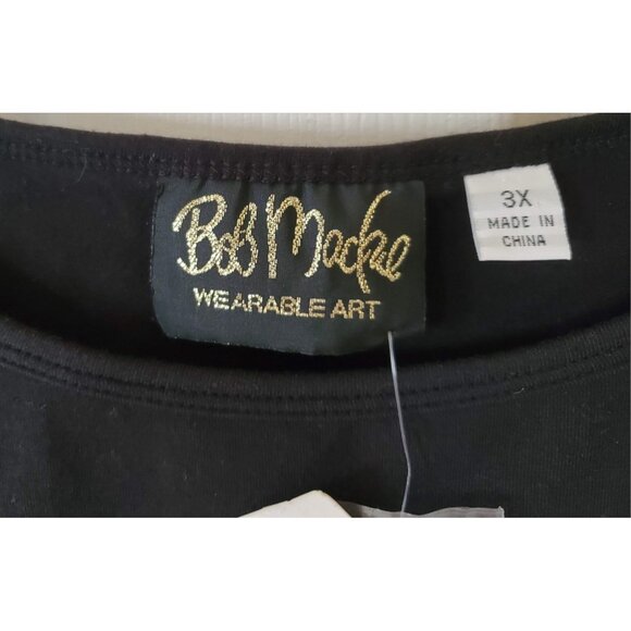 VINTAGE BOB MACKIE WEARABLE ART WOMENS SHIRT RHINESTONES SIZE 3X NWT - Picture 2 of 8